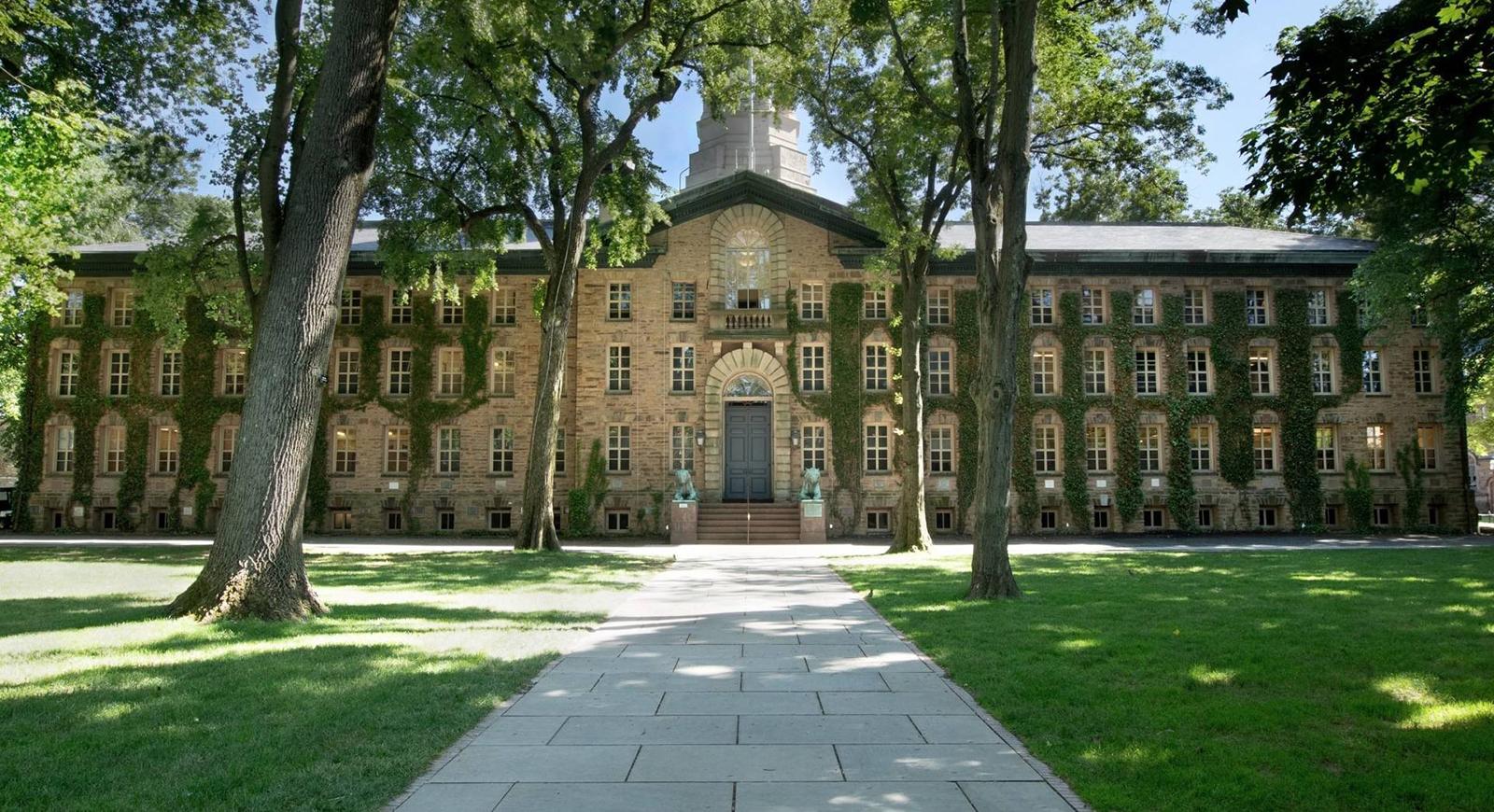 Photo of a 普林斯顿大学 stone building. 